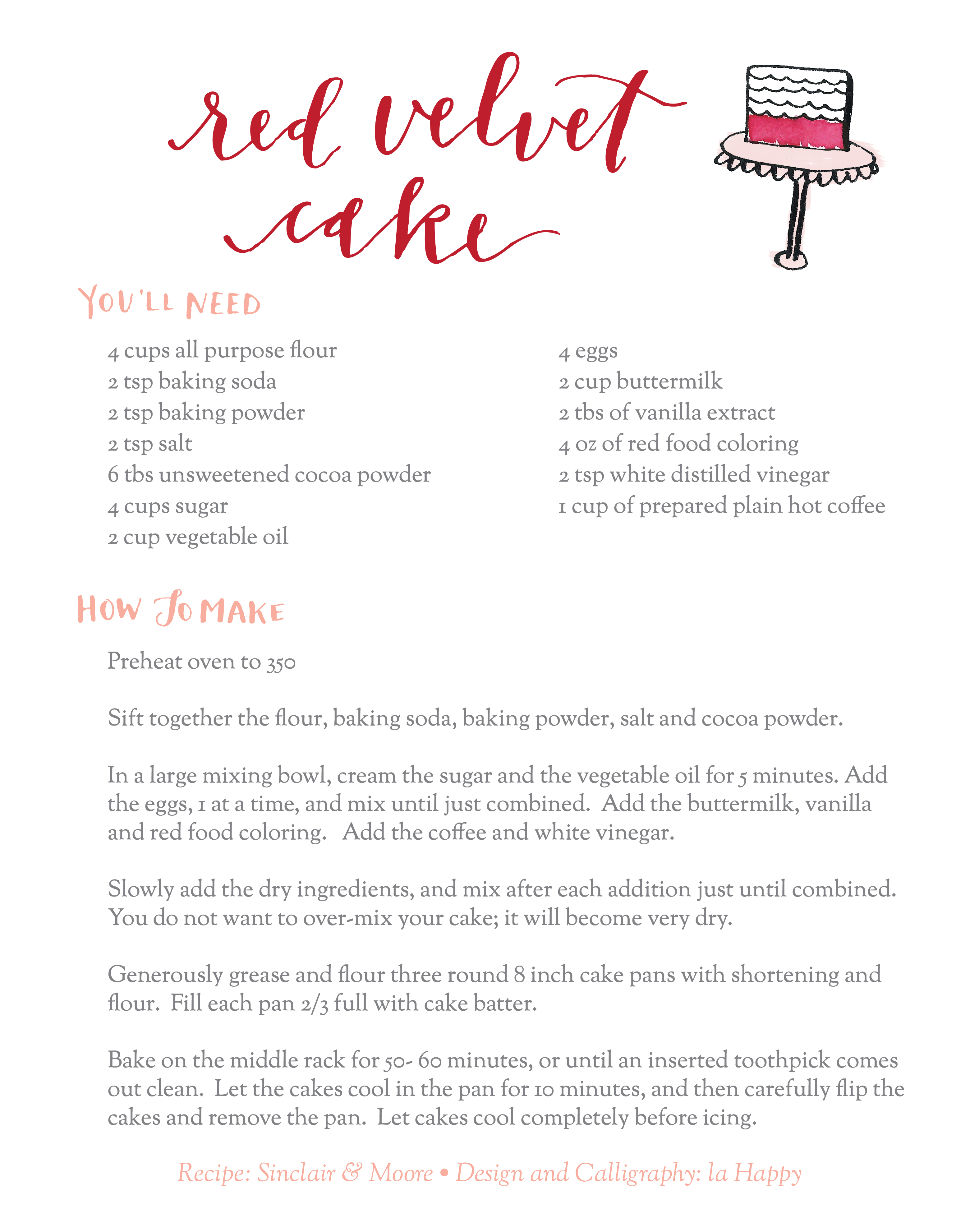 Red Velvet Cake Sinclair & Moore